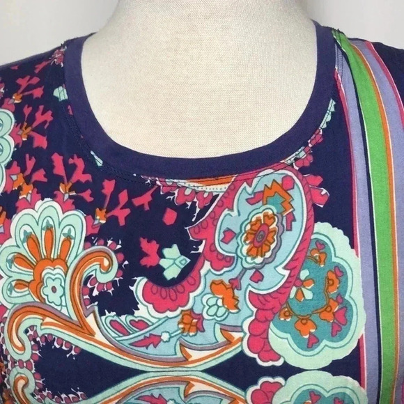 MAEVE by Anthropologie Purple Paisley Overlay Maddie Printed Top Women’s Size M - Picture 4 of 10